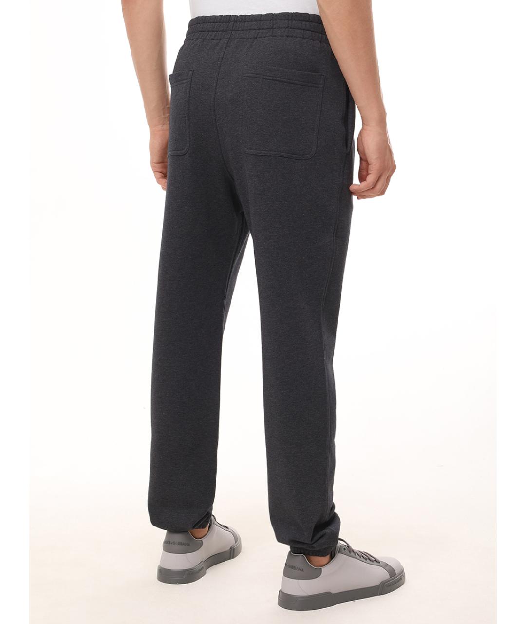 DOLCE&GABBANA Серые хлопковые брюки чинос, фото 3