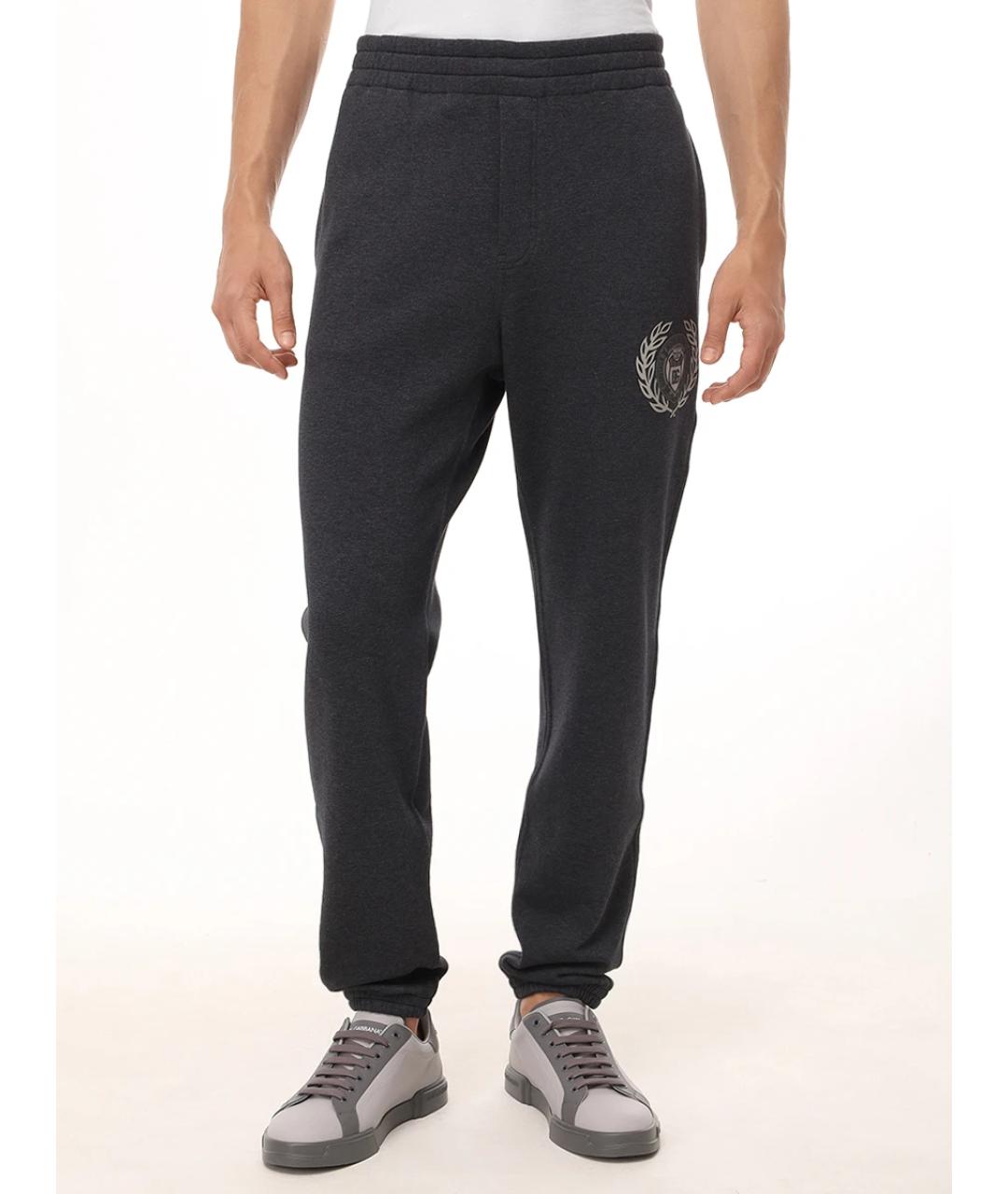 DOLCE&GABBANA Серые хлопковые брюки чинос, фото 4