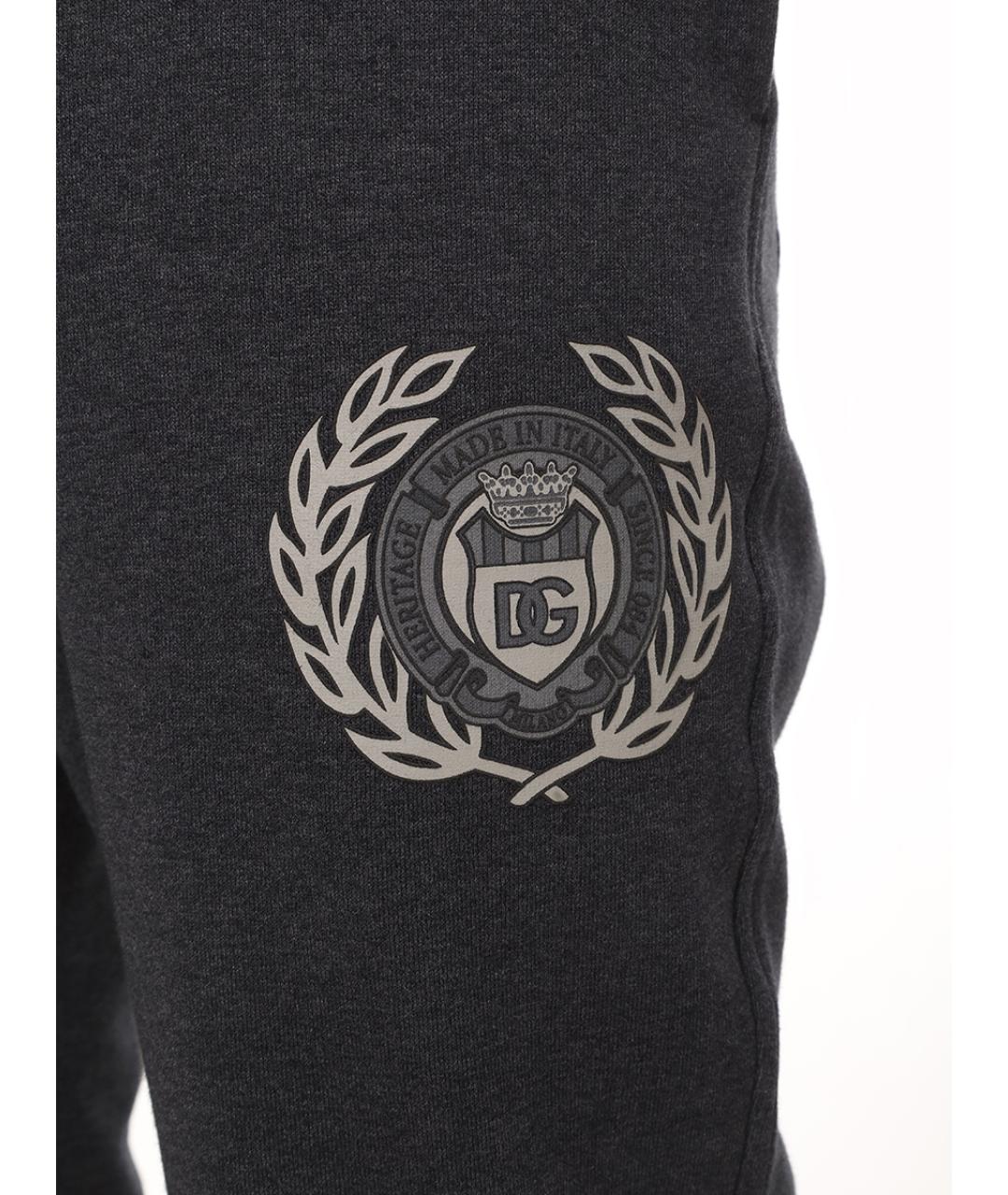 DOLCE&GABBANA Серые хлопковые брюки чинос, фото 5