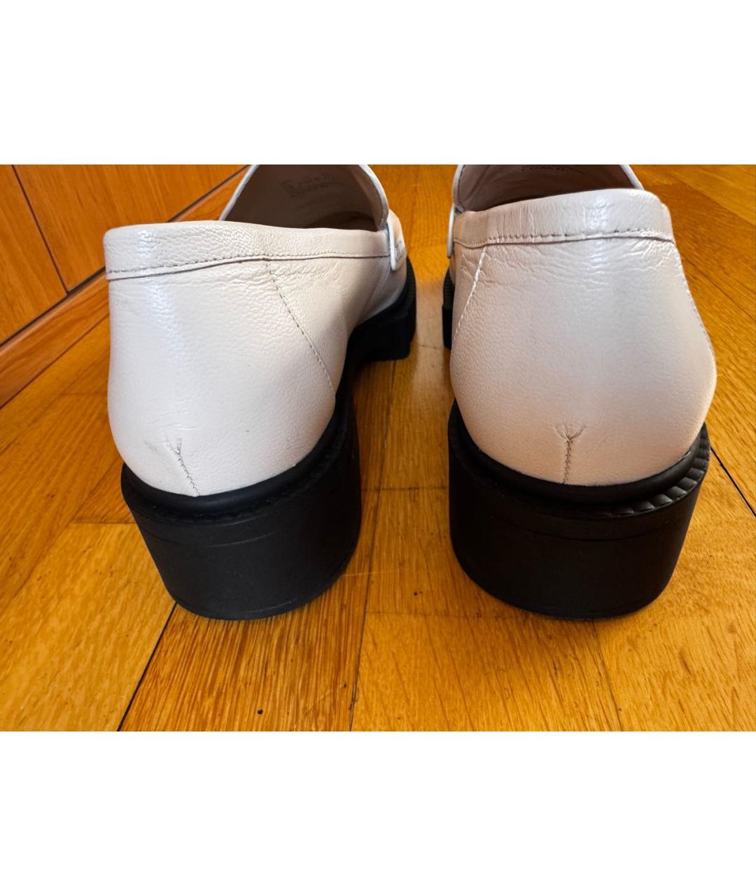 COACH Белые кожаные лоферы, фото 4