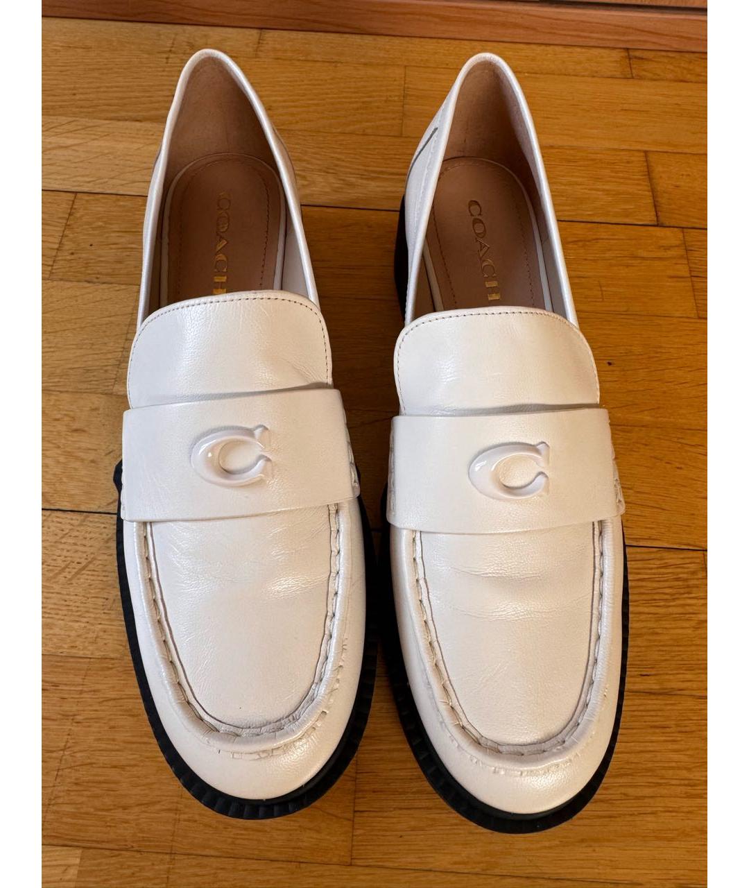 COACH Белые кожаные лоферы, фото 2