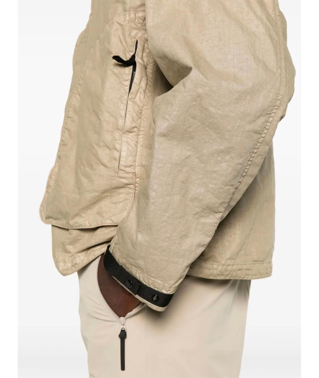 STONE ISLAND Бежевая полиамидовая куртка, фото 5