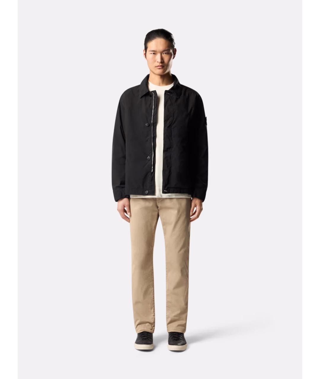 STONE ISLAND Черная полиэстеровая куртка, фото 2