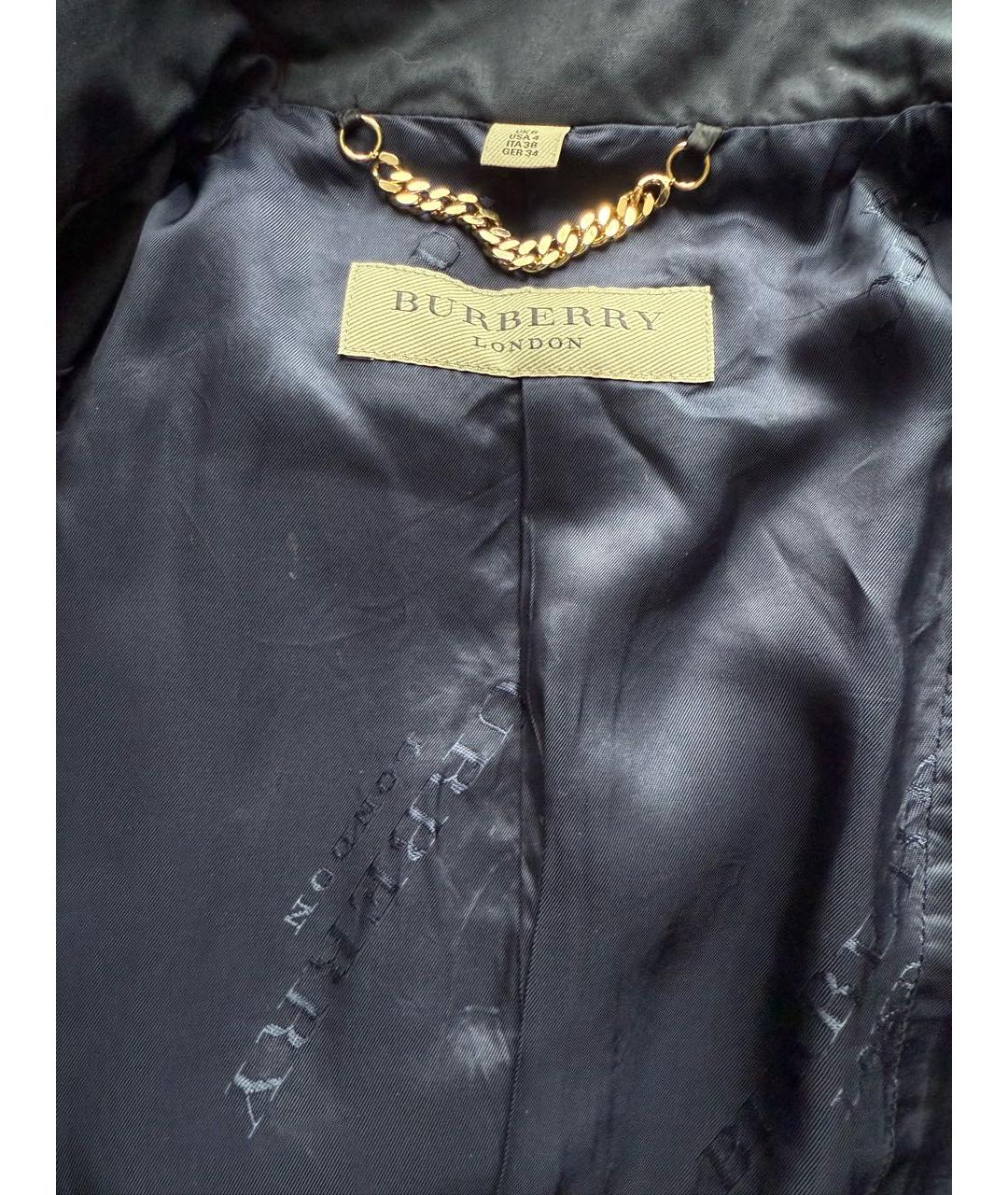 BURBERRY Темно-синяя хлопковая куртка, фото 3