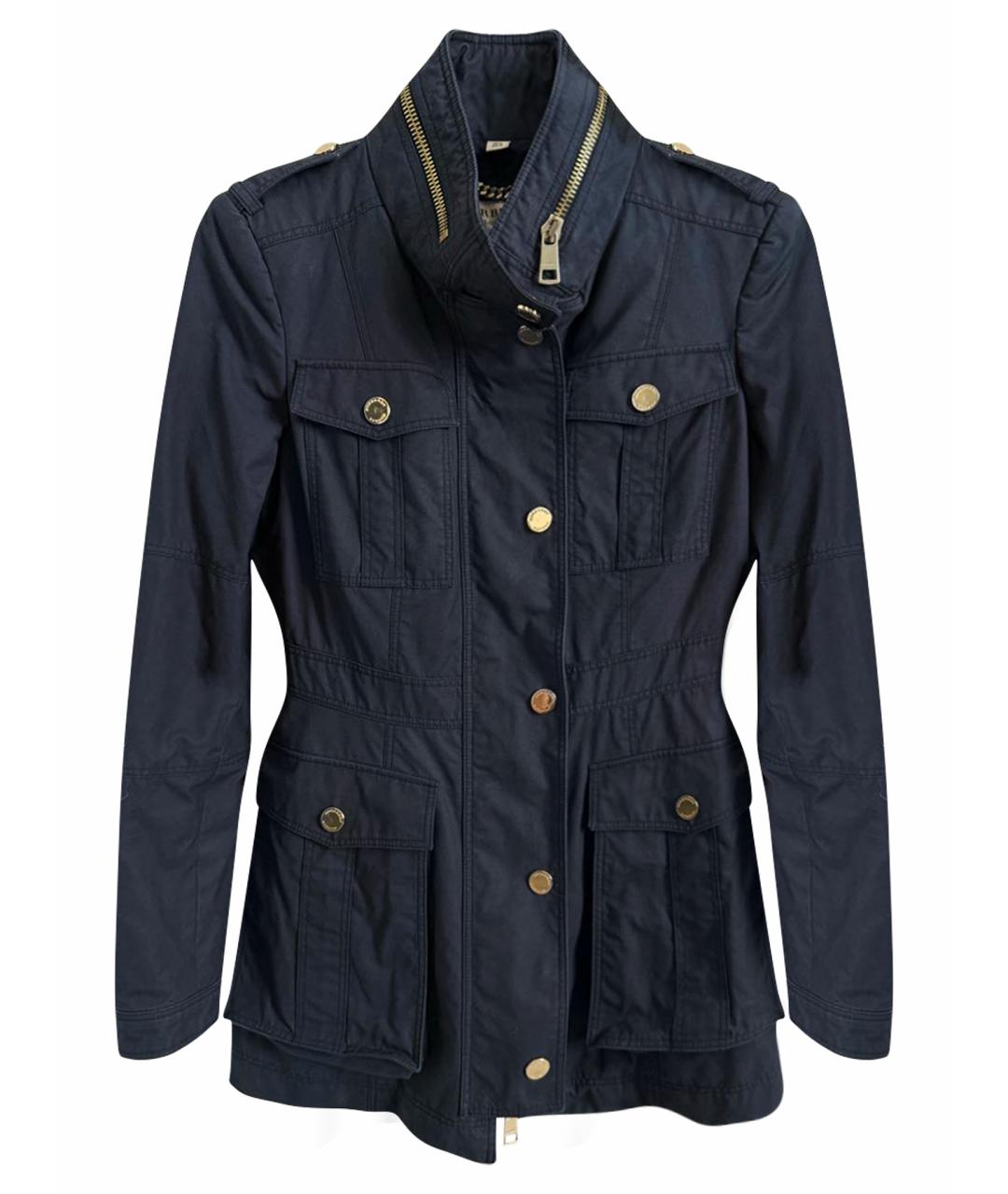 BURBERRY Темно-синяя хлопковая куртка, фото 1
