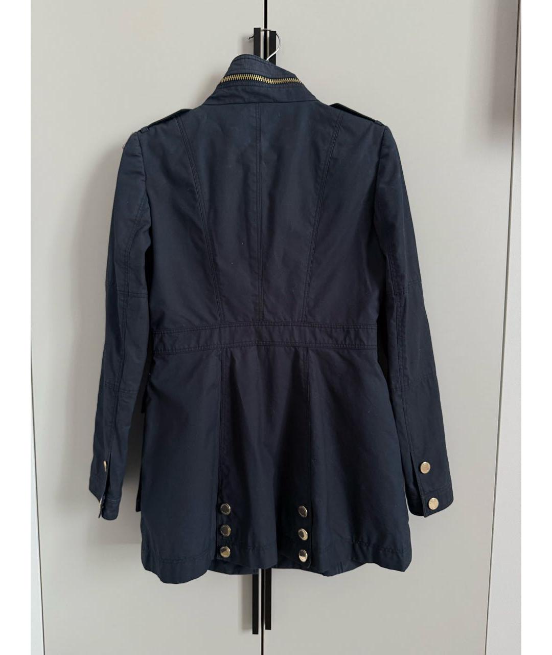BURBERRY Темно-синяя хлопковая куртка, фото 2
