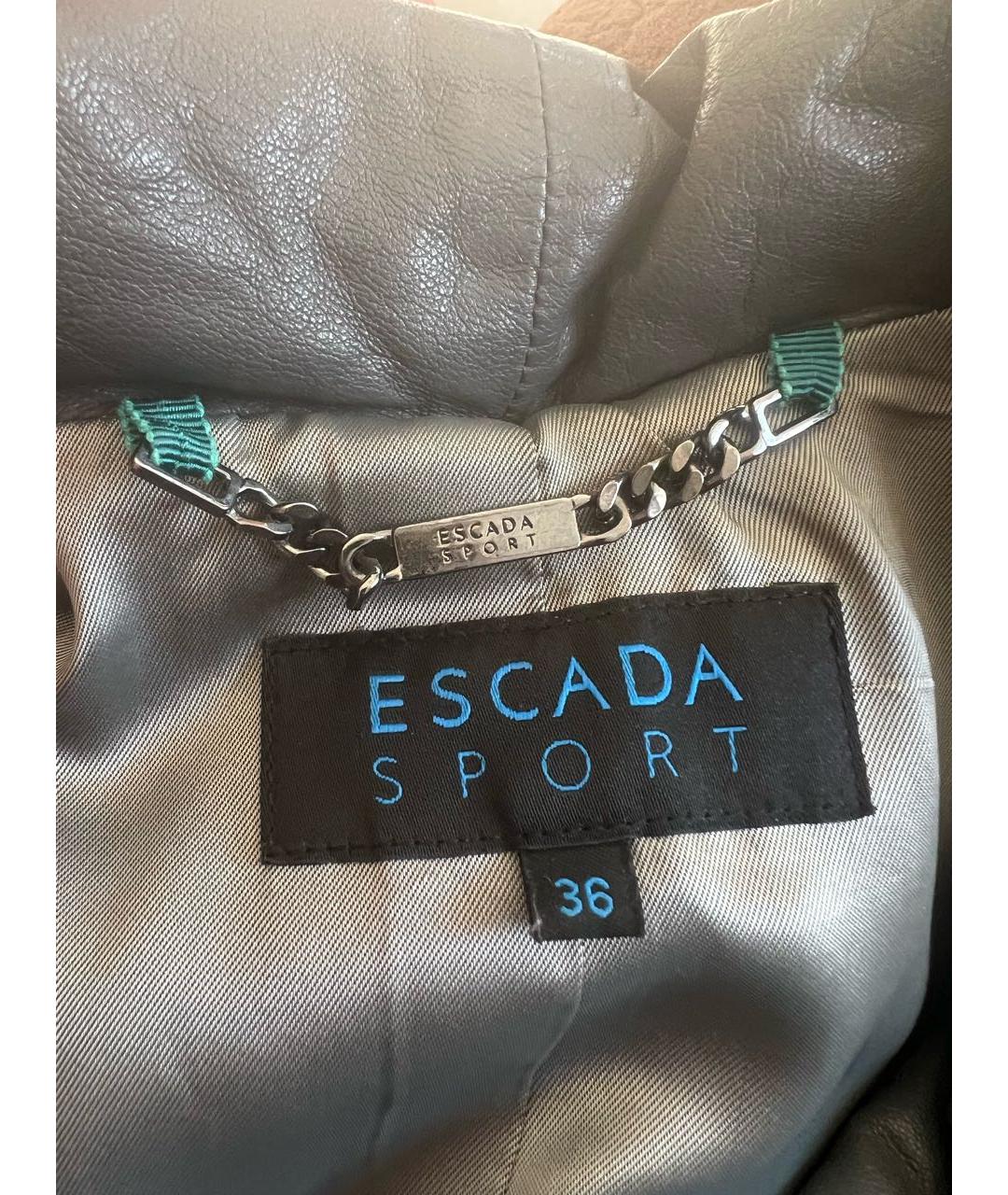 ESCADA Серая кожаная куртка, фото 4