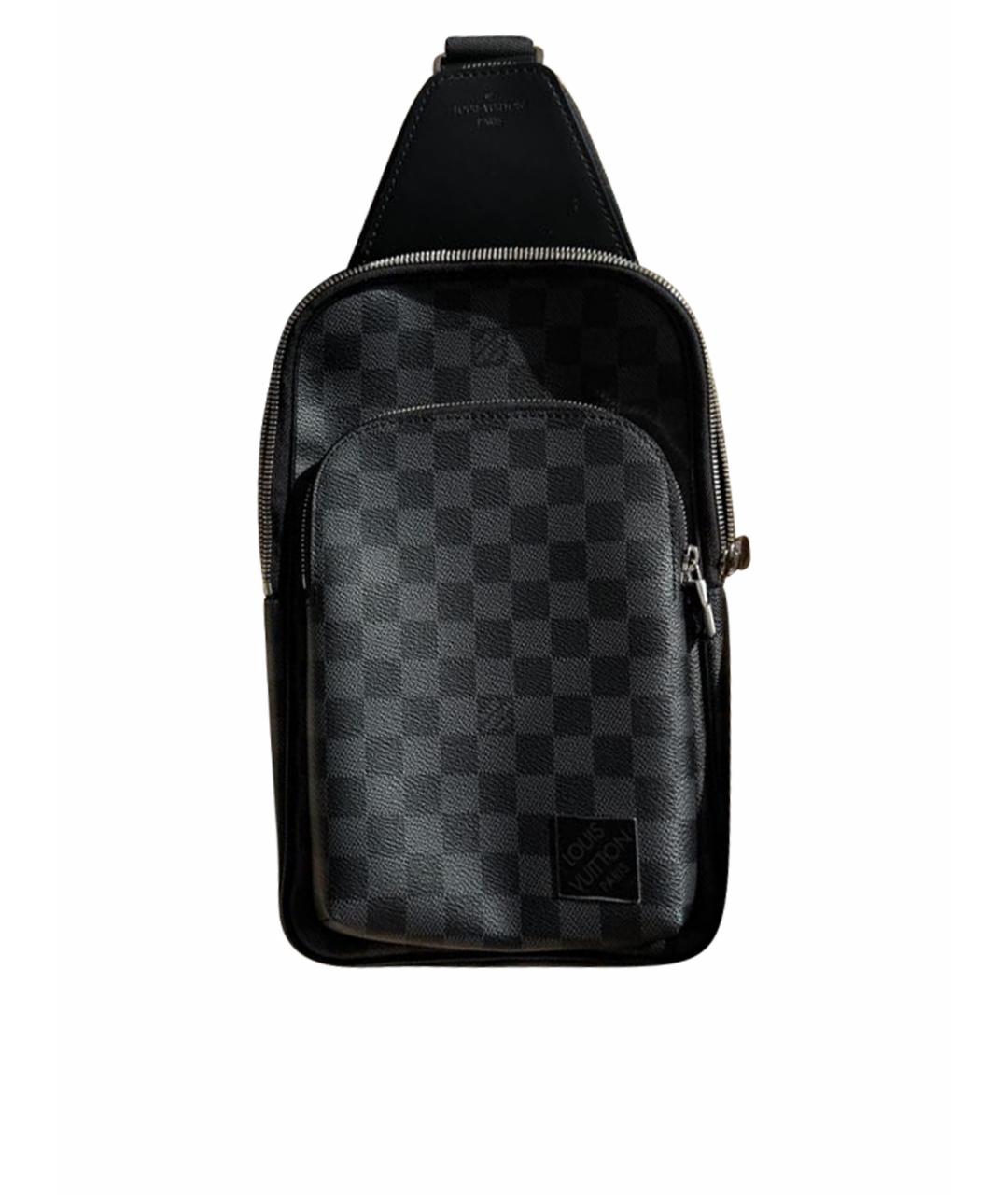 LOUIS VUITTON Серая кожаная сумка на плечо, фото 1