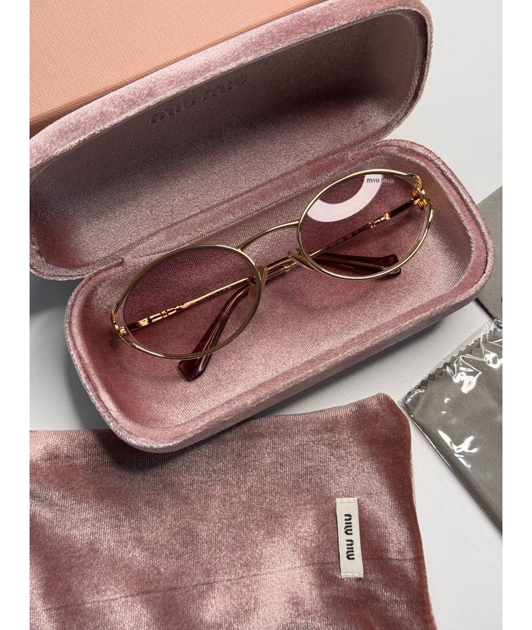 MIU MIU Розовые солнцезащитные очки, фото 6