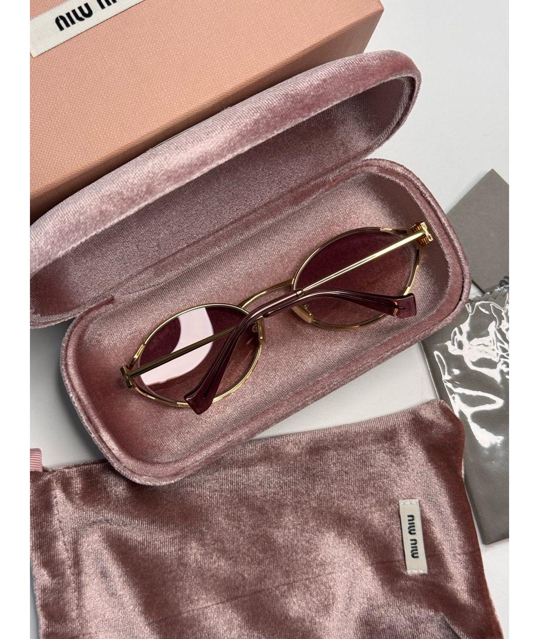 MIU MIU Розовые солнцезащитные очки, фото 5