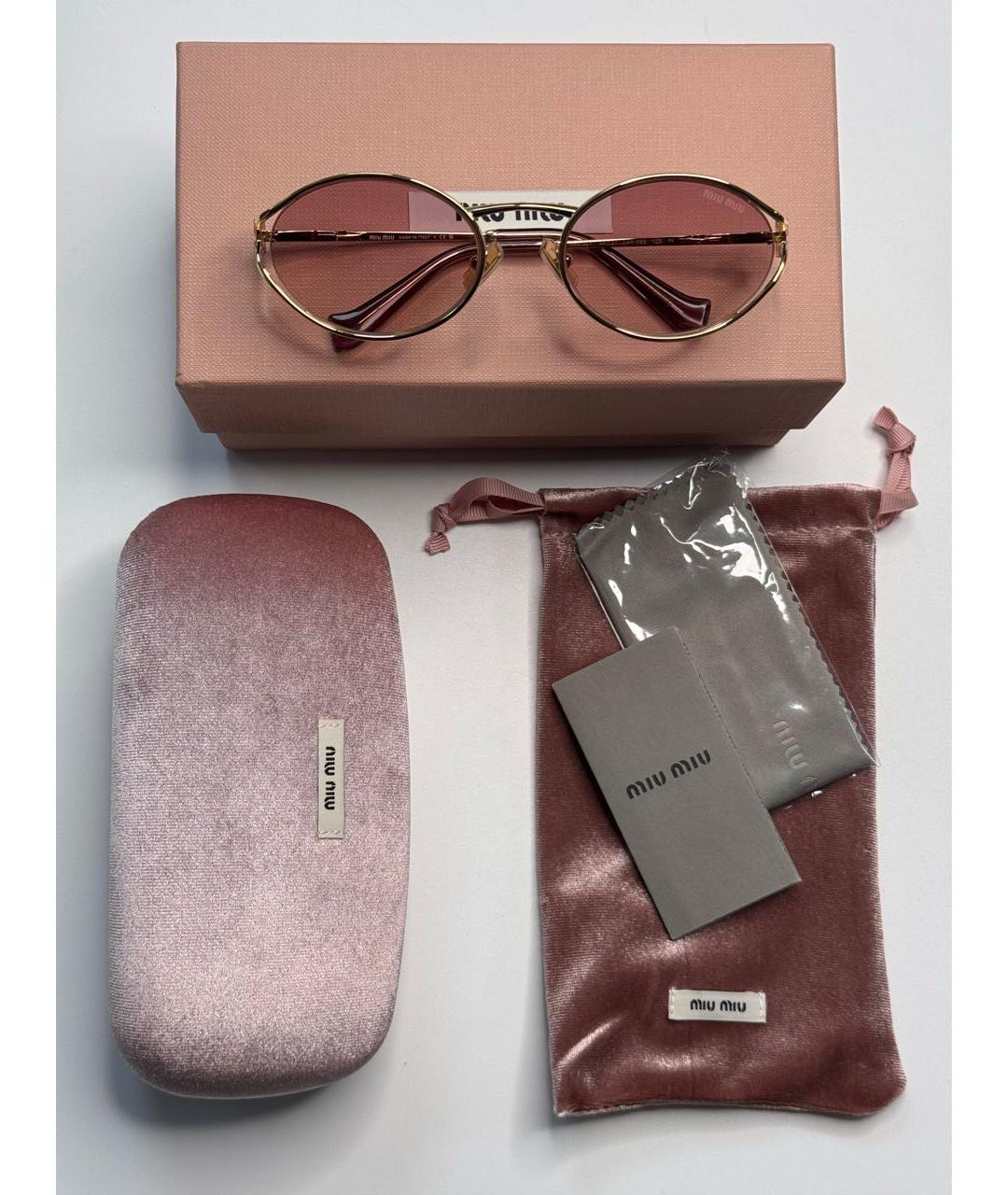MIU MIU Розовые солнцезащитные очки, фото 2