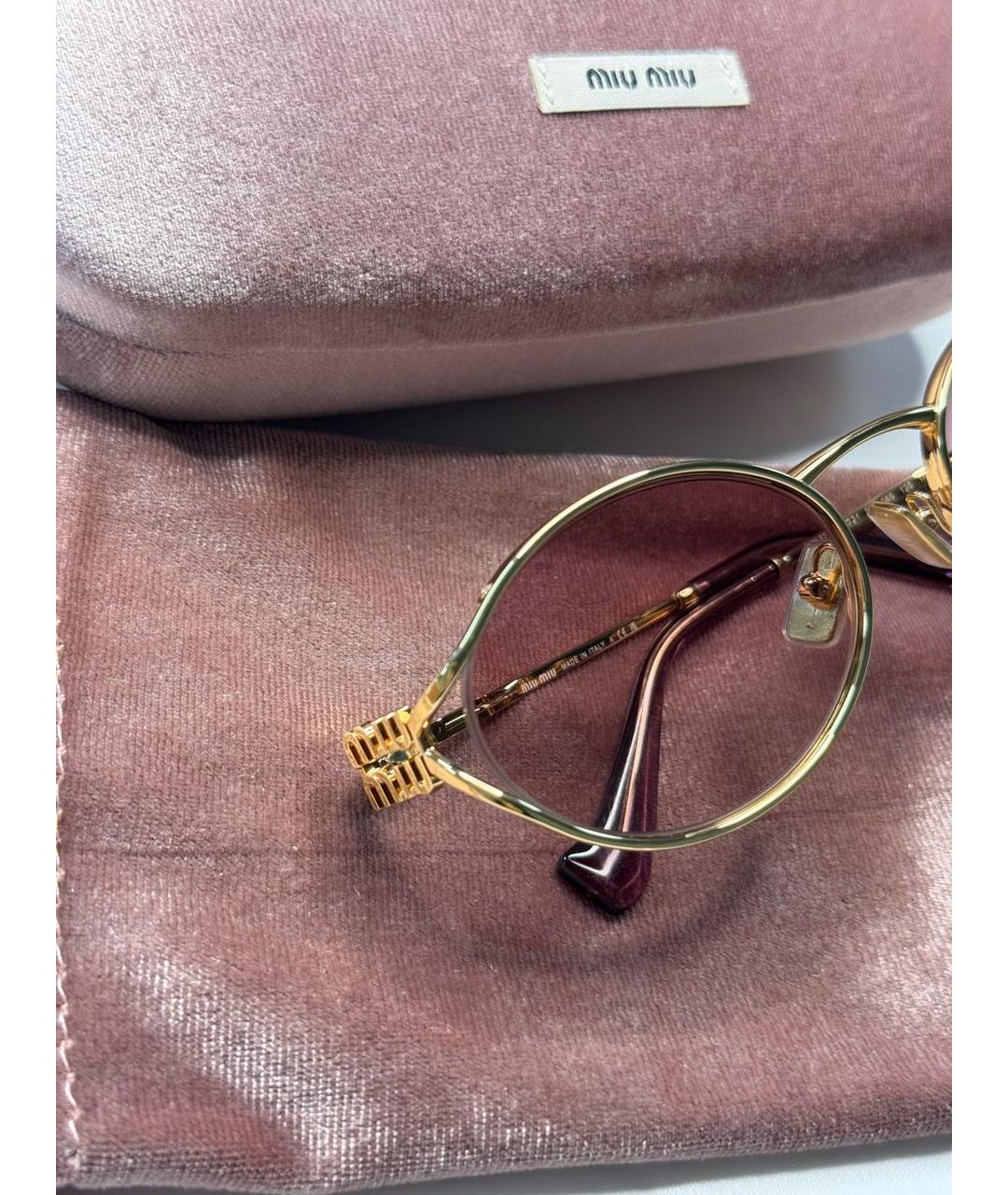 MIU MIU Розовые солнцезащитные очки, фото 3