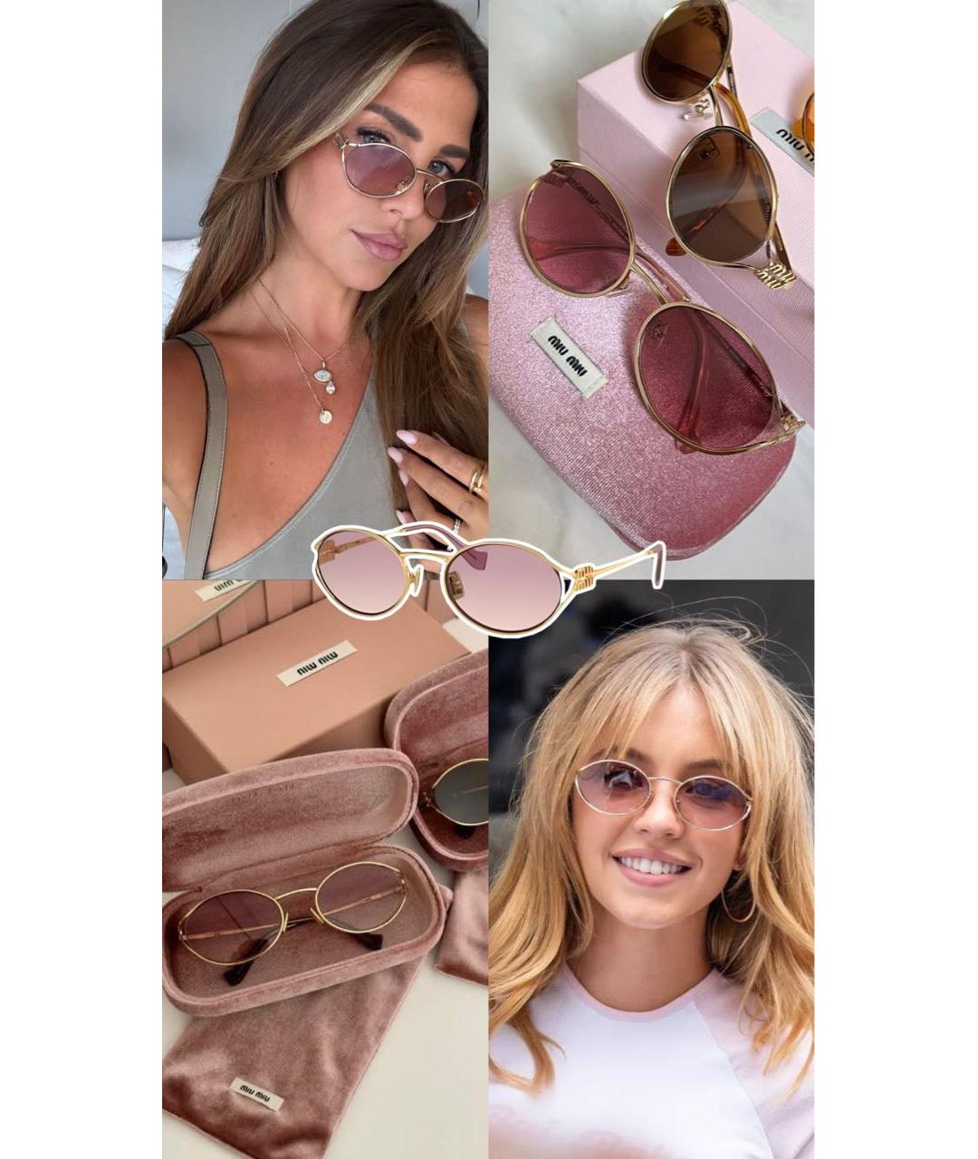 MIU MIU Розовые солнцезащитные очки, фото 7