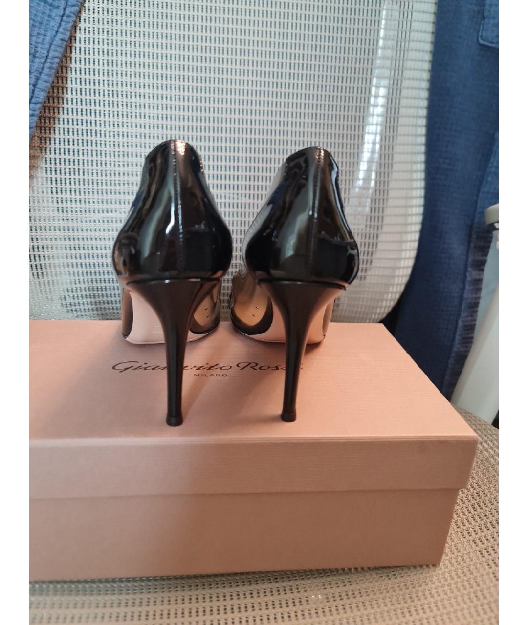 GIANVITO ROSSI Черные резиновые туфли, фото 4