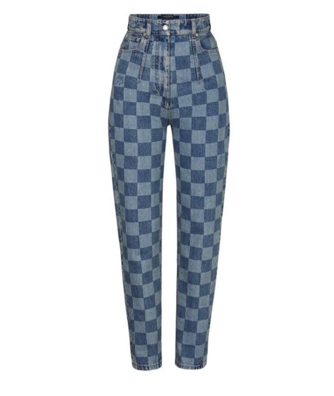 LOUIS VUITTON Голубые хлопковые прямые джинсы, фото 1
