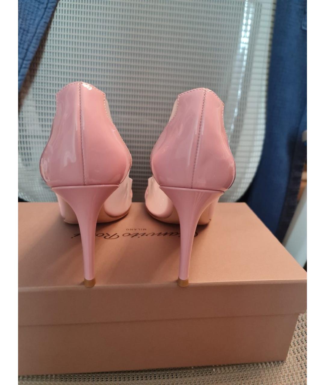GIANVITO ROSSI Розовые резиновые туфли, фото 4