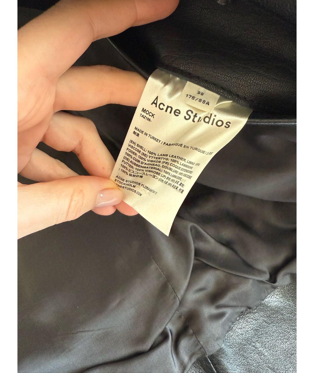 ACNE STUDIOS Черная кожаная куртка, фото 4