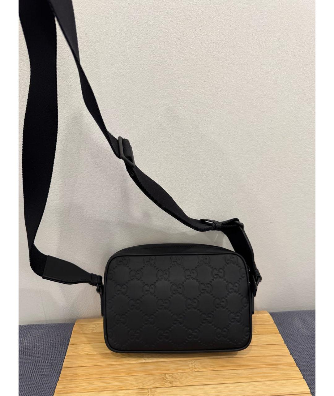 GUCCI Черная кожаная сумка на плечо, фото 2