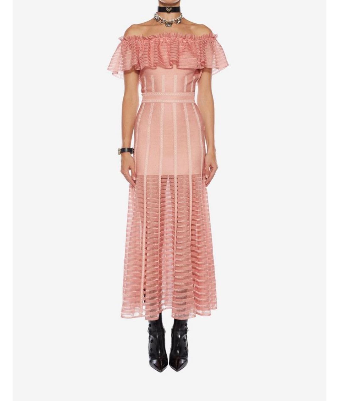 ALEXANDER MCQUEEN Красное шифоновое вечернее платье, фото 7