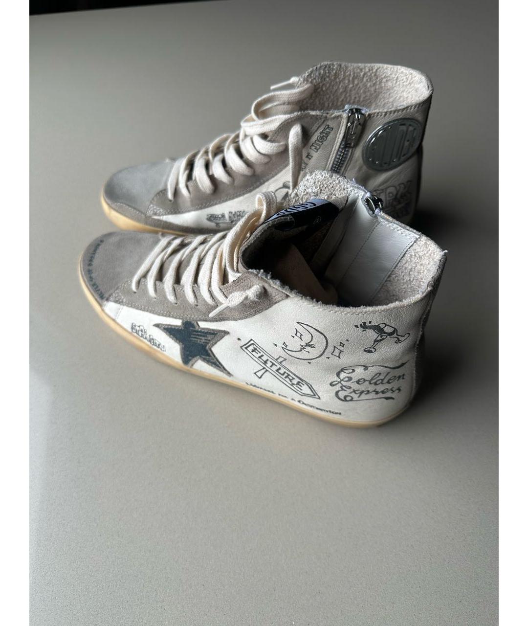 GOLDEN GOOSE DELUXE BRAND Серые кожаные кеды, фото 3
