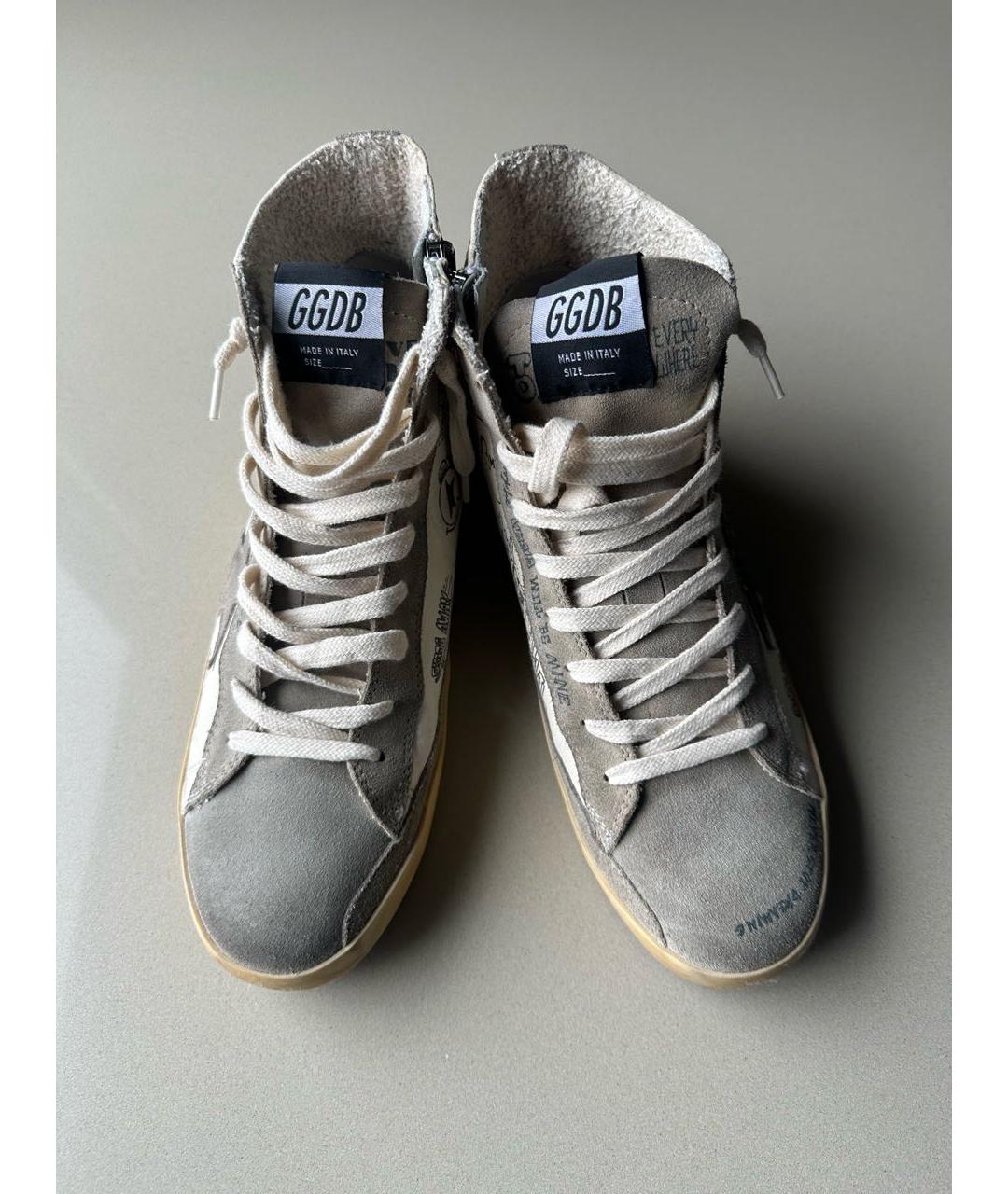 GOLDEN GOOSE DELUXE BRAND Серые кожаные кеды, фото 2