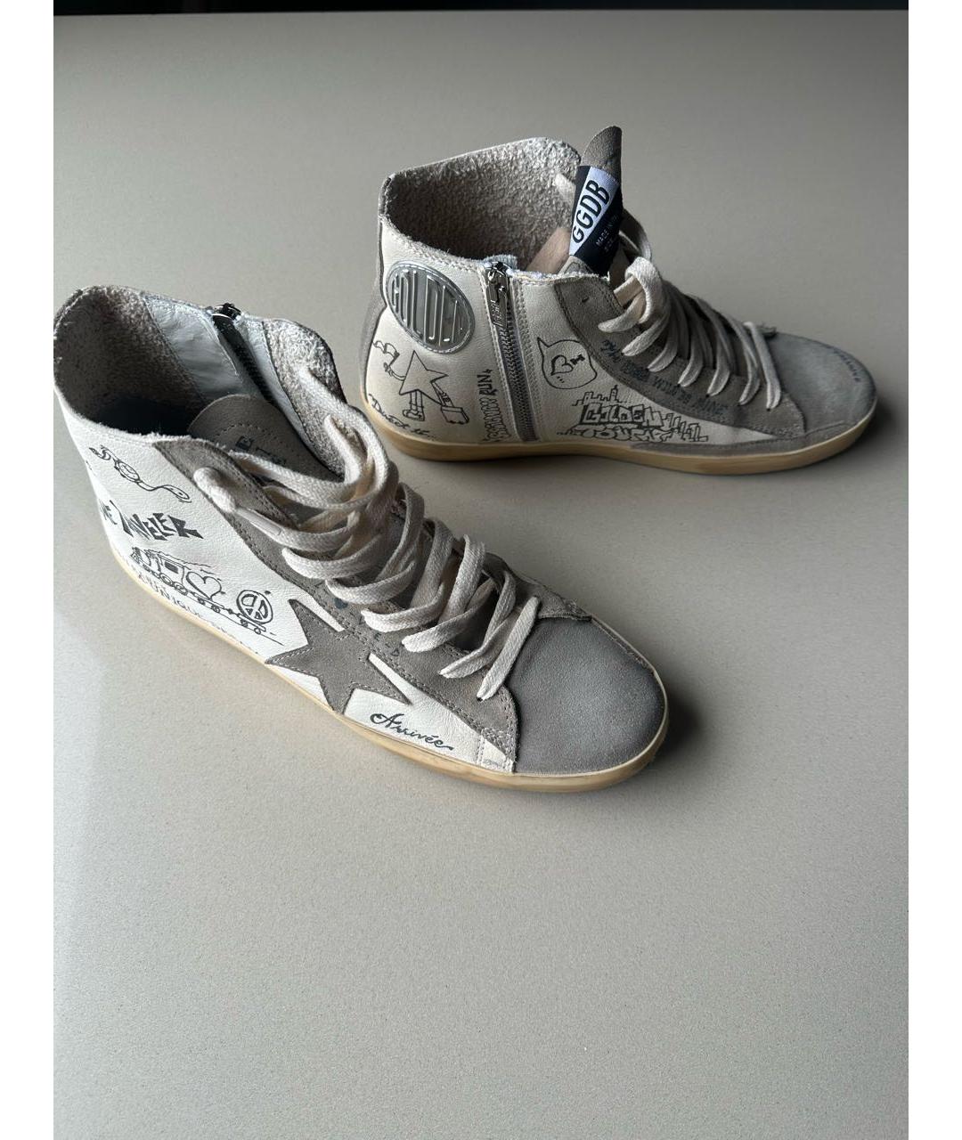 GOLDEN GOOSE DELUXE BRAND Серые кожаные кеды, фото 6