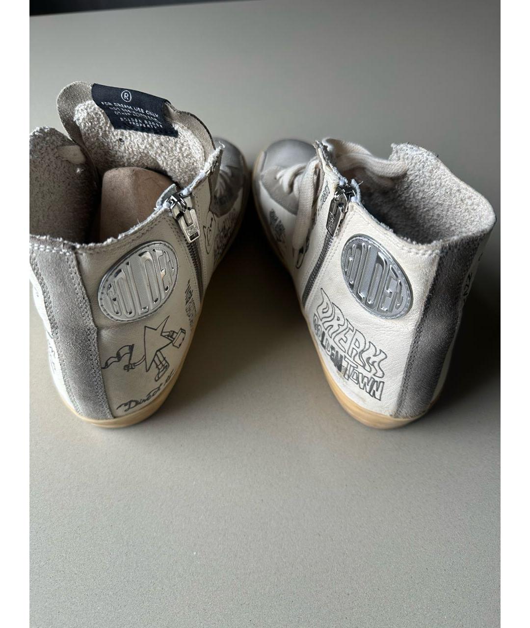 GOLDEN GOOSE DELUXE BRAND Серые кожаные кеды, фото 5