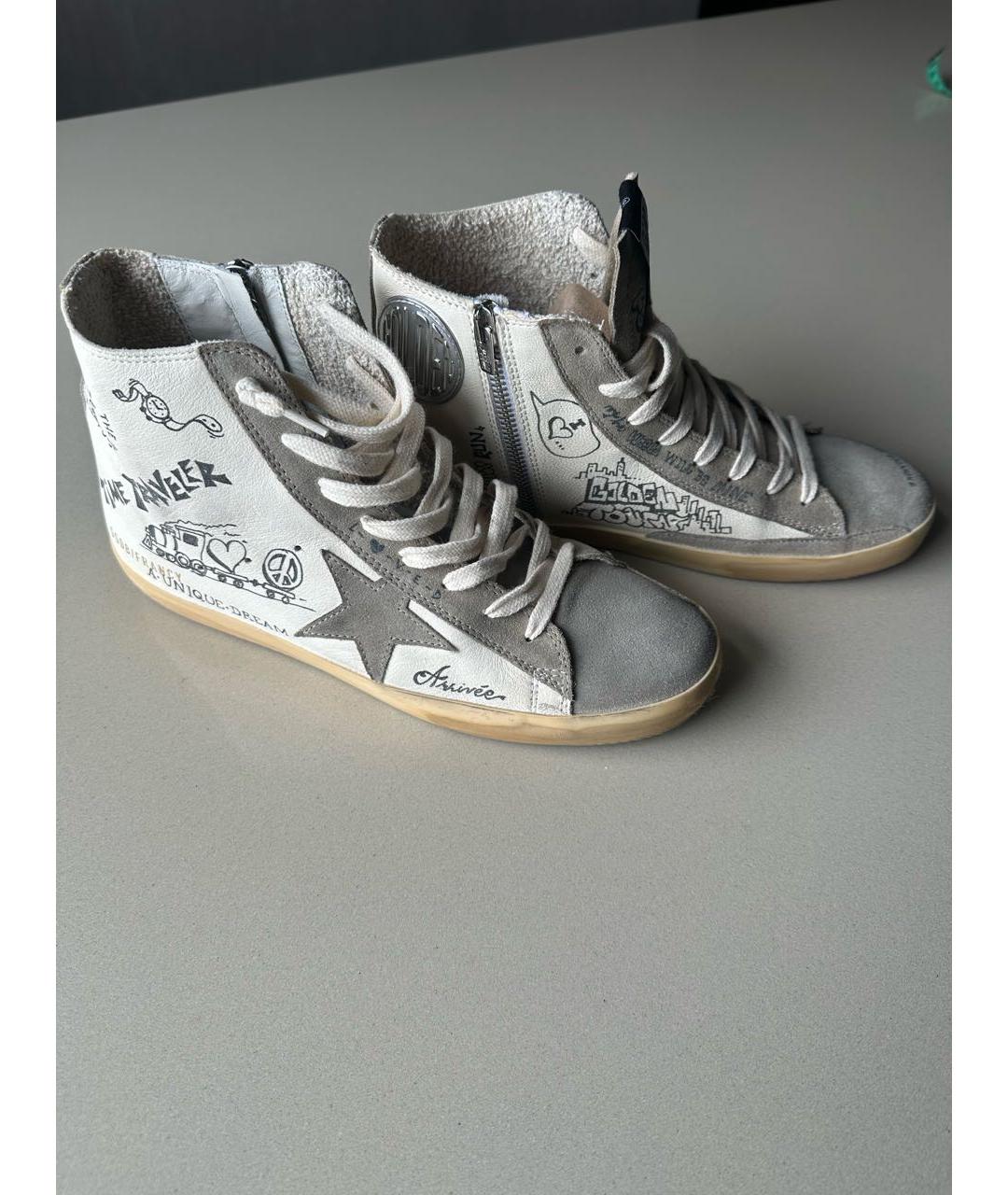 GOLDEN GOOSE DELUXE BRAND Серые кожаные кеды, фото 8