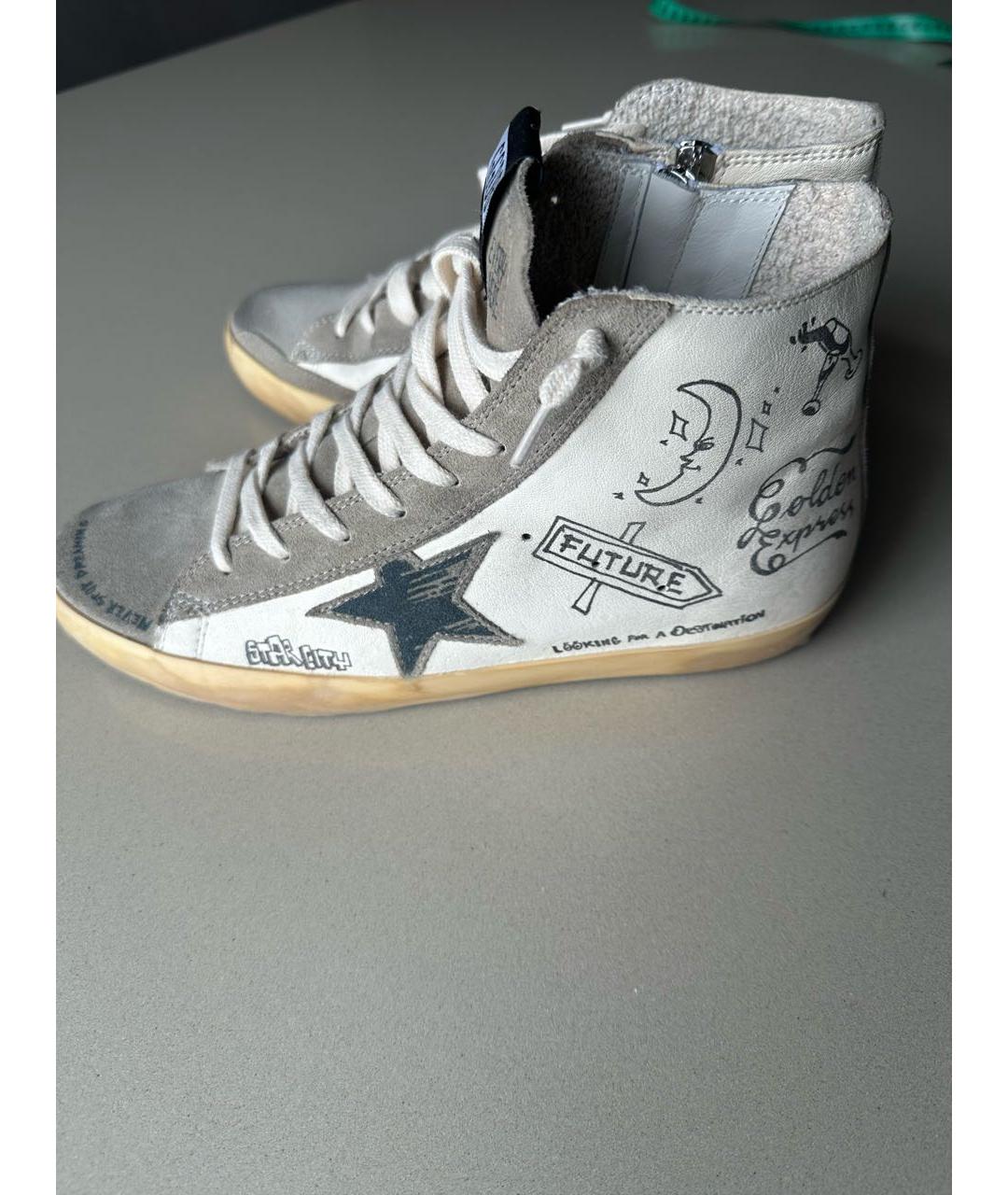 GOLDEN GOOSE DELUXE BRAND Серые кожаные кеды, фото 4