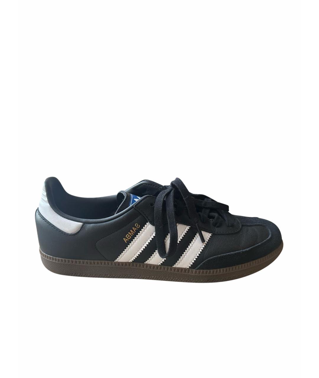 ADIDAS Черные кожаные кеды, фото 7