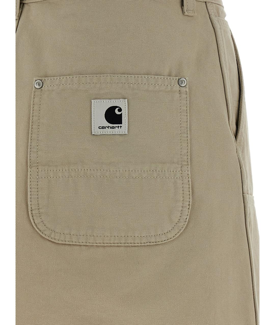 CARHARTT WIP Бежевая хлопковая юбка мини, фото 4