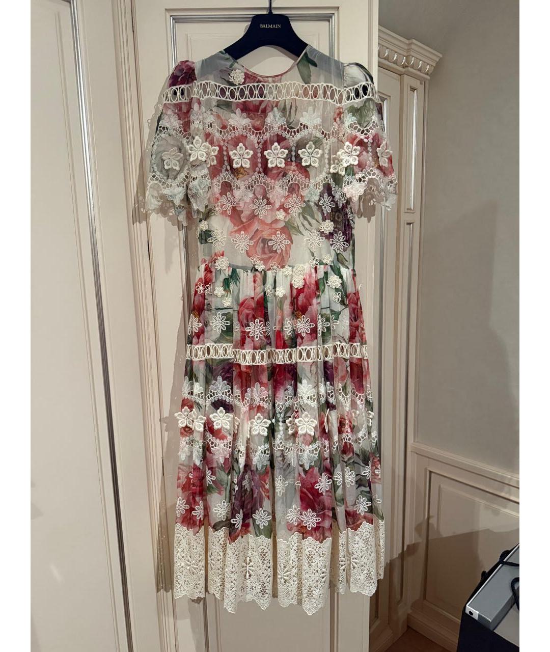 DOLCE&GABBANA Мульти шелковое вечернее платье, фото 5