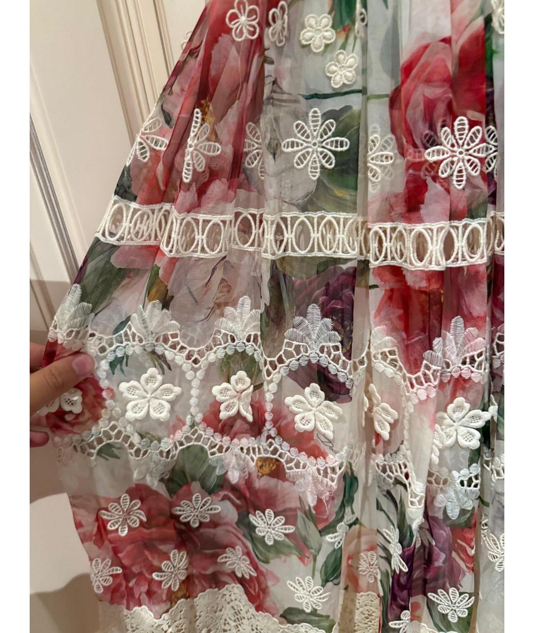 DOLCE&GABBANA Мульти шелковое вечернее платье, фото 4