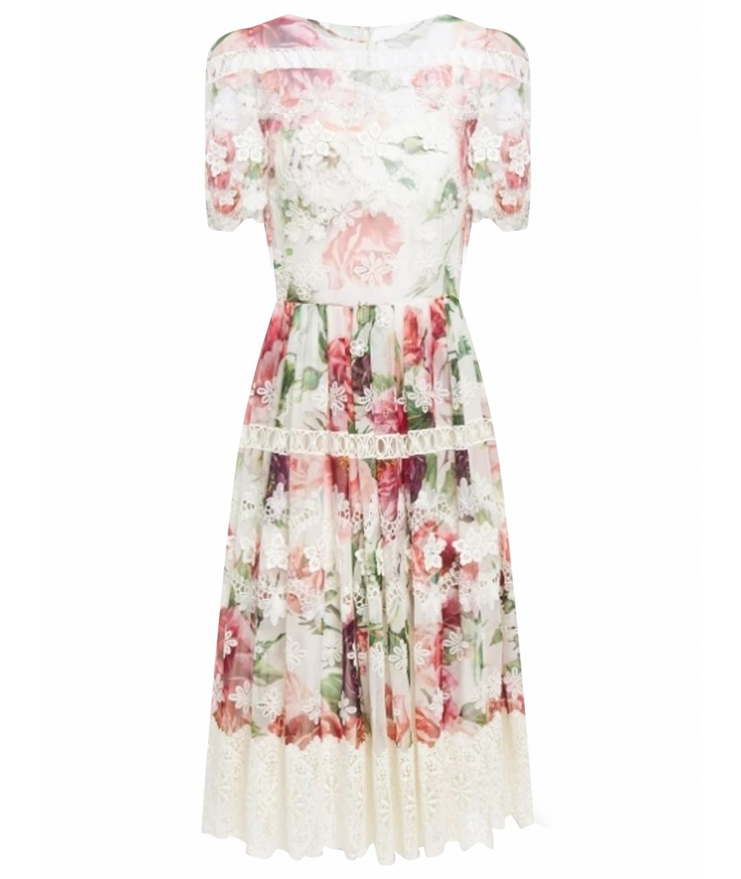DOLCE&GABBANA Мульти шелковое вечернее платье, фото 1