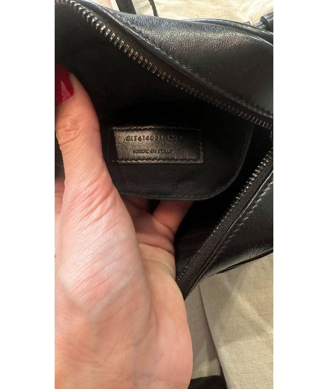 SAINT LAURENT Черная кожаная поясная сумка, фото 4