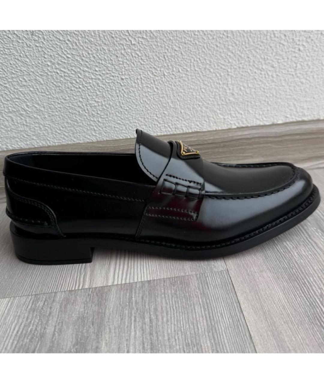 PRADA Черные кожаные лоферы, фото 6