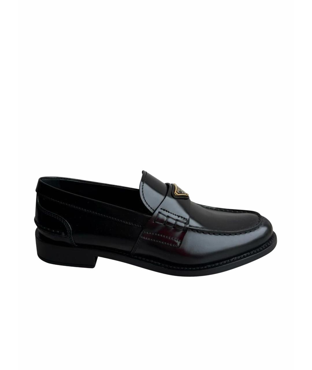 PRADA Черные кожаные лоферы, фото 1