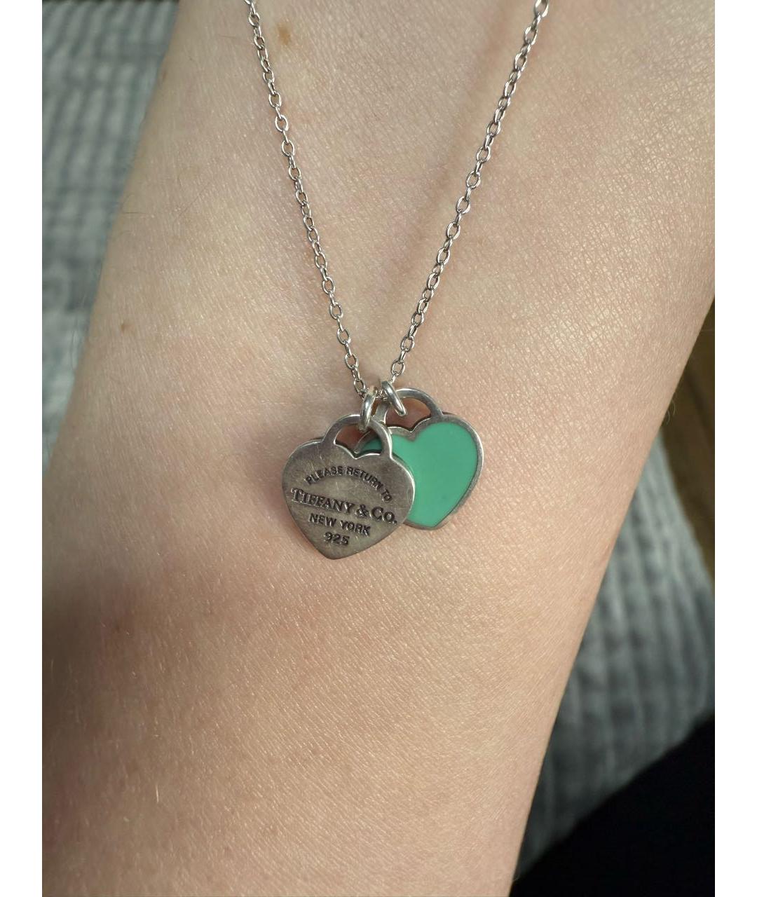 TIFFANY&CO Бирюзовая серебряная подвеска, фото 3