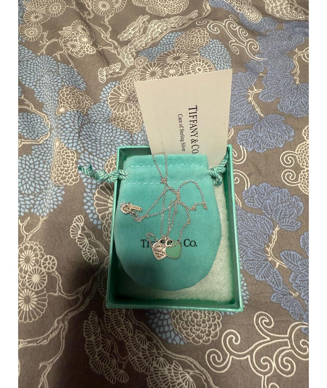 TIFFANY&CO Бирюзовая серебряная подвеска, фото 5