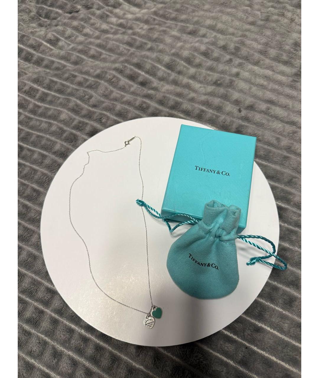 TIFFANY&CO Бирюзовая серебряная подвеска, фото 2