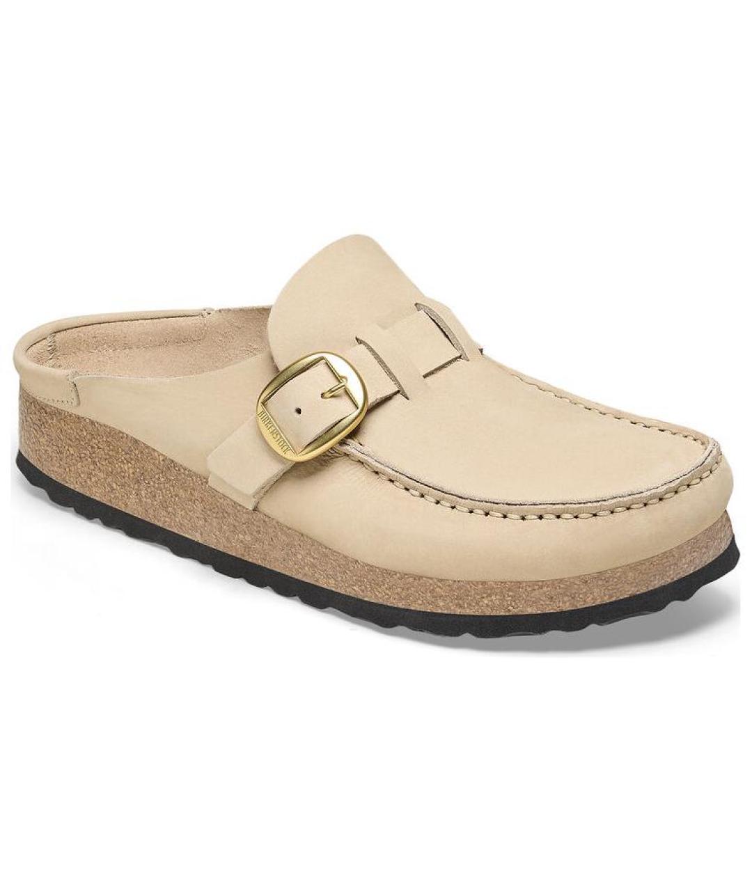 BIRKENSTOCK Бежевые кожаные сабо, фото 4