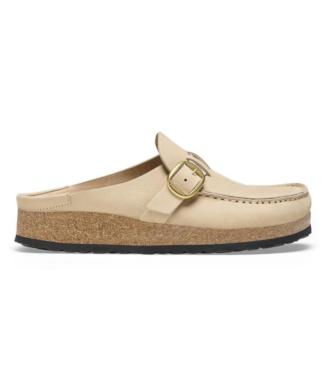 BIRKENSTOCK Бежевые кожаные сабо, фото 1