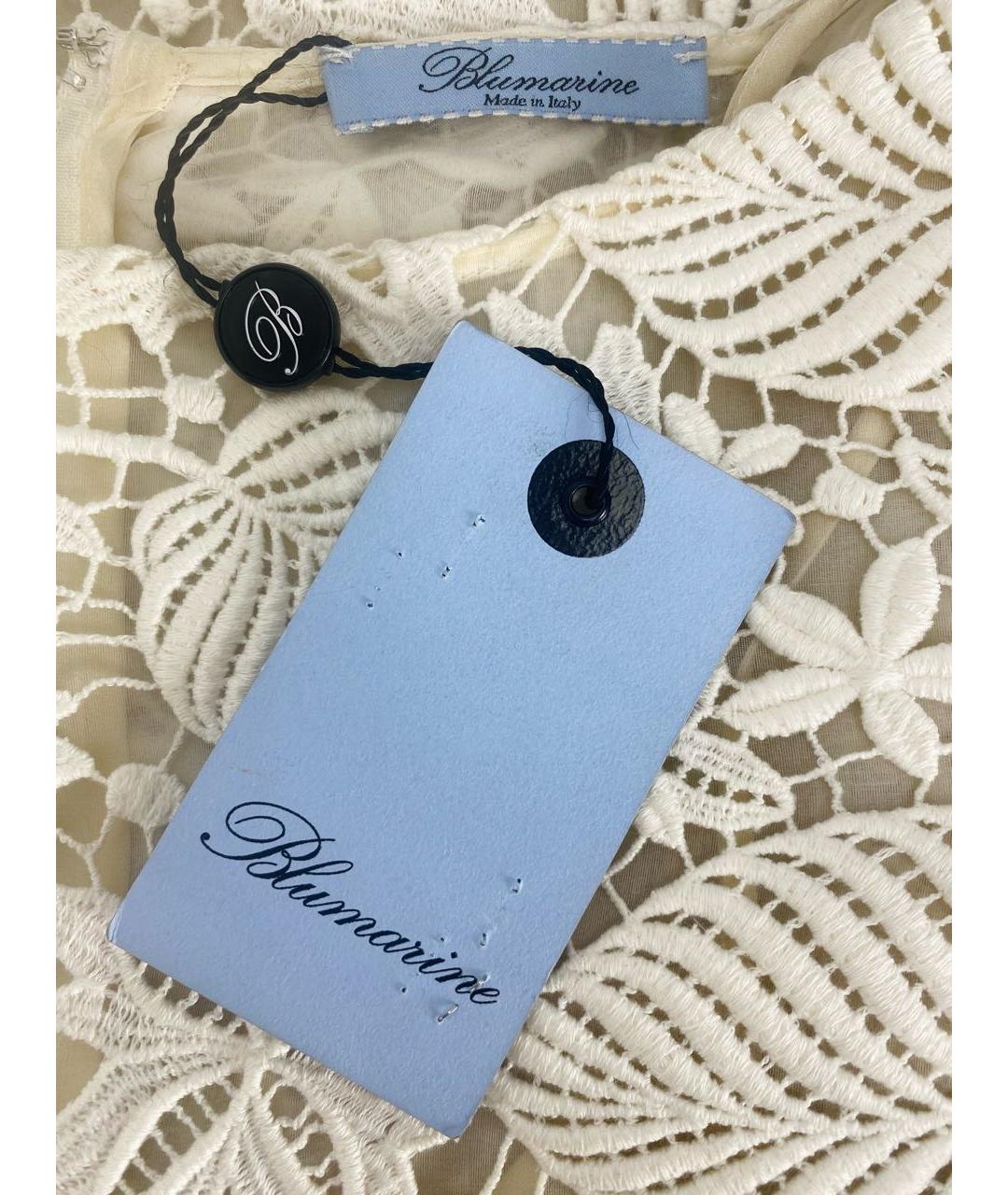 BLUMARINE Бежевое кружевное коктейльное платье, фото 4
