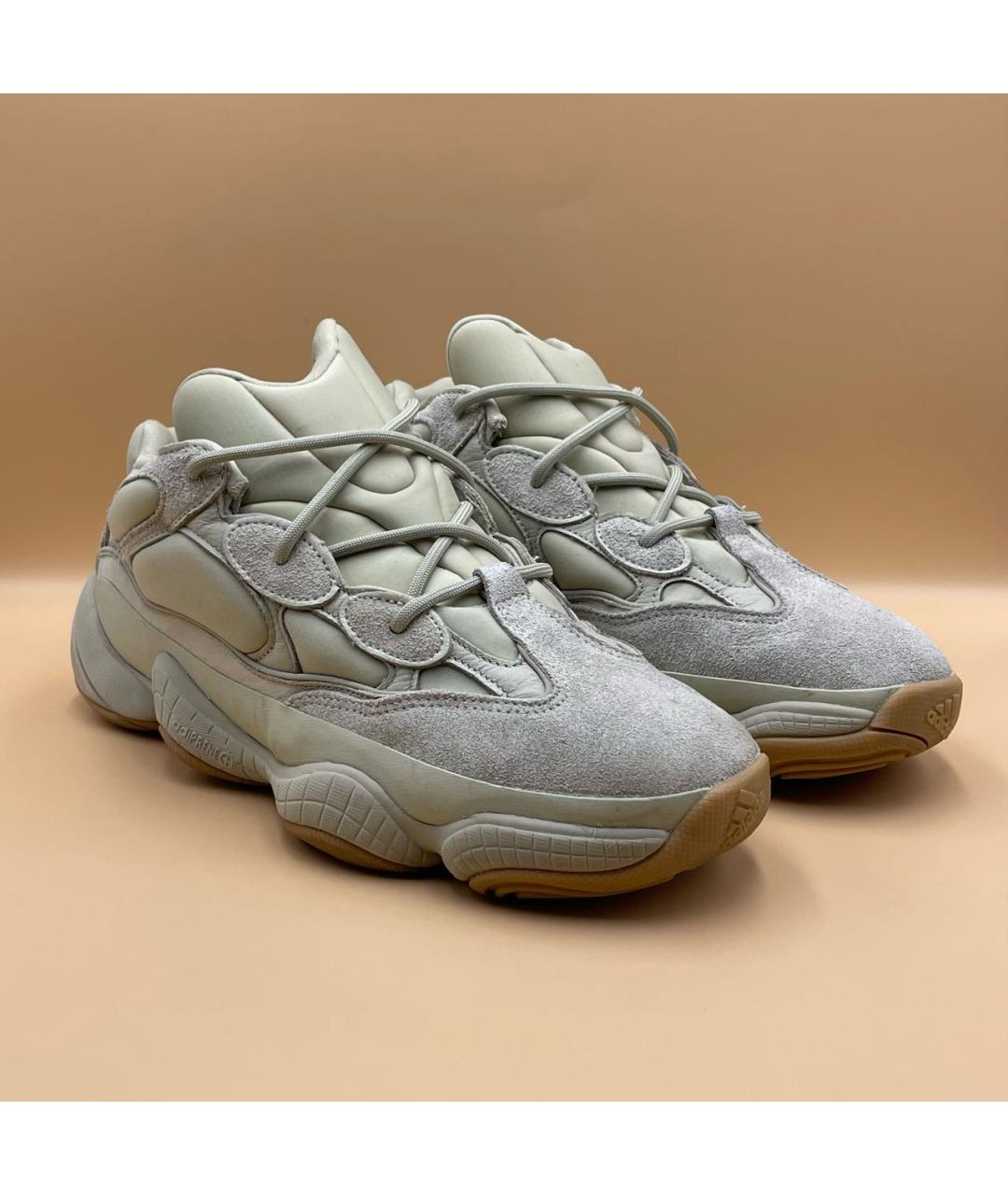 ADIDAS YEEZY Коричневые замшевые низкие кроссовки / кеды, фото 9