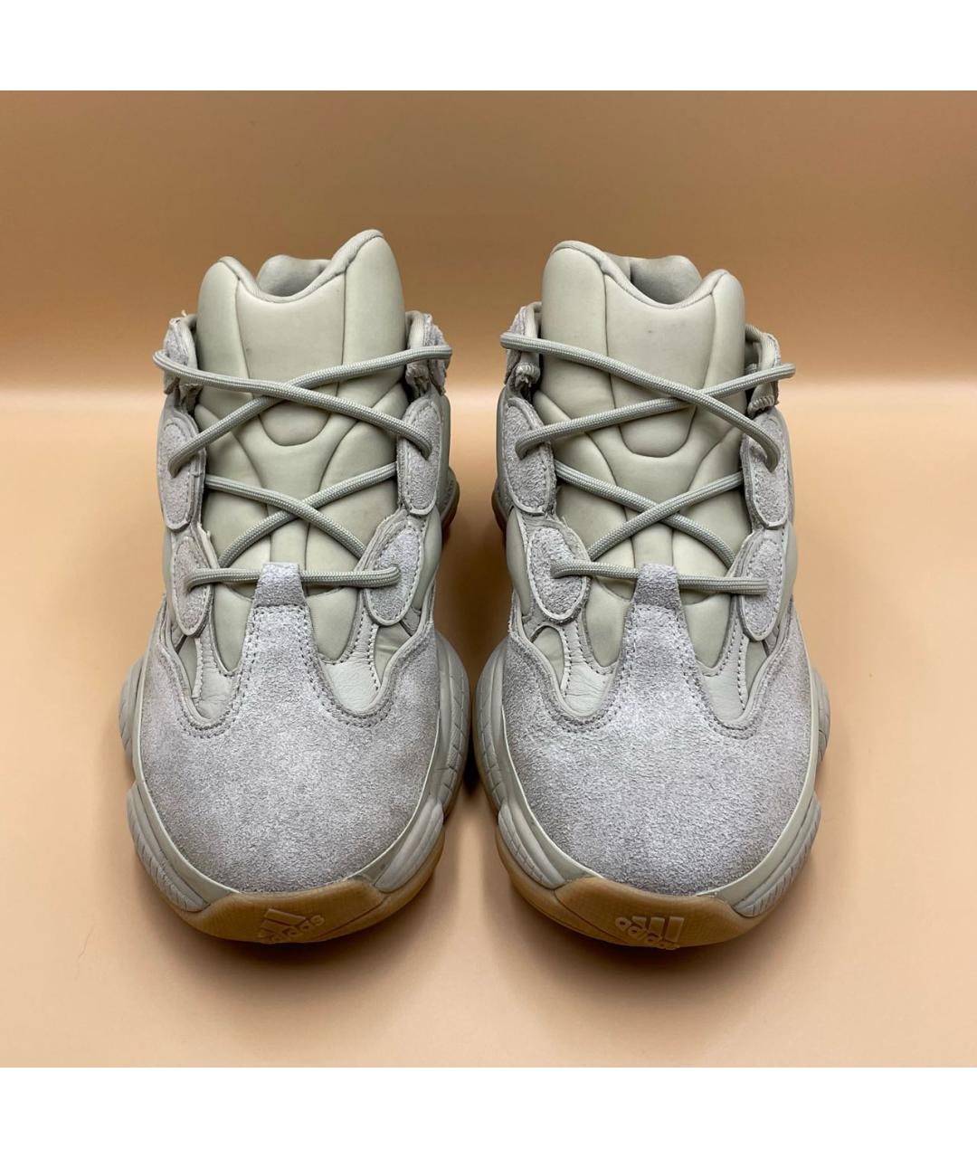 ADIDAS YEEZY Коричневые замшевые низкие кроссовки / кеды, фото 2
