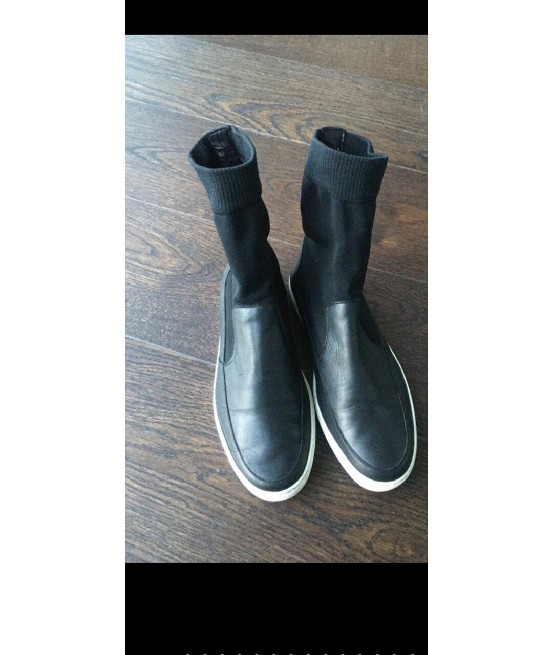 JIL SANDER NAVY Черные кожаные ботинки, фото 6