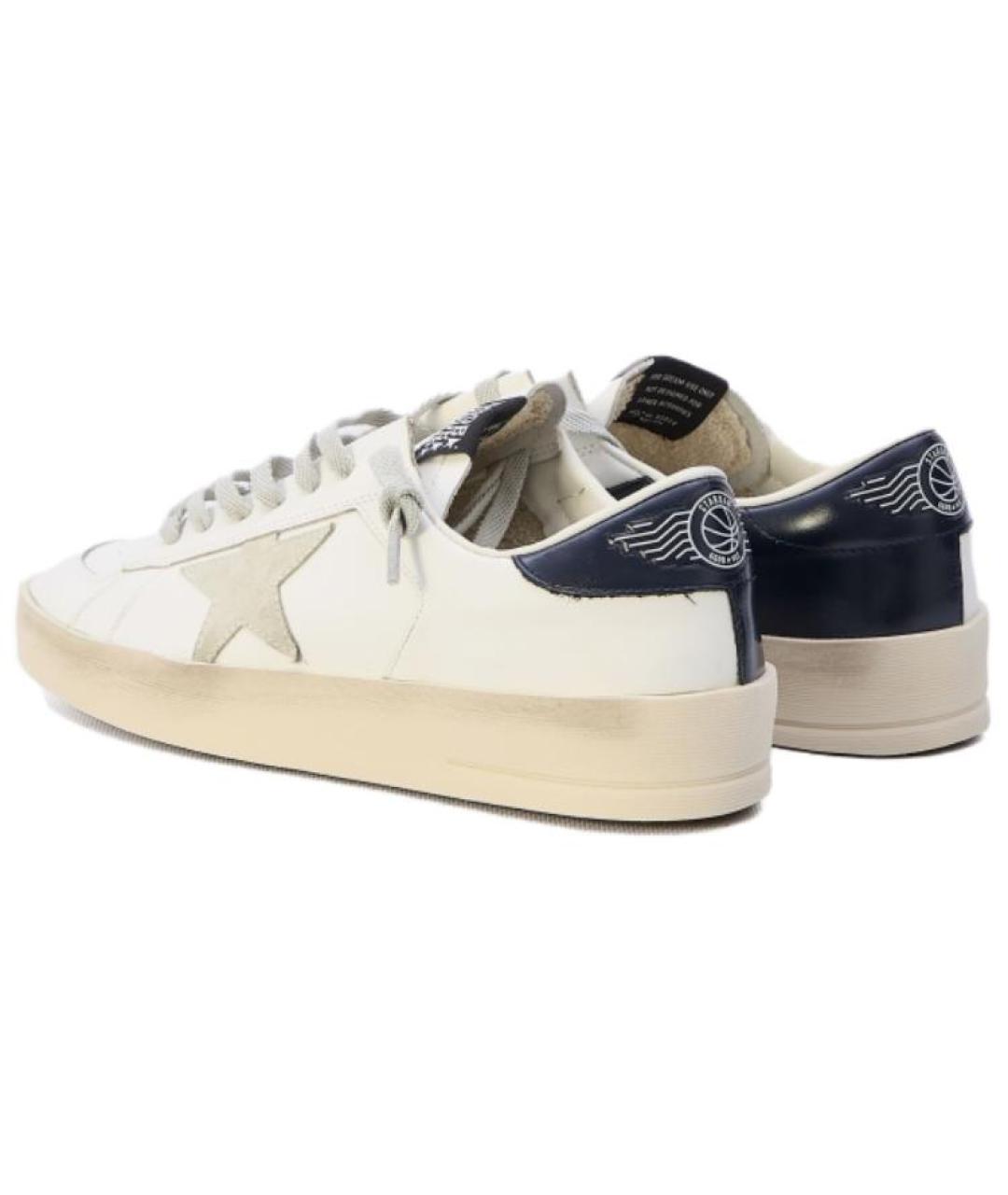 GOLDEN GOOSE DELUXE BRAND Бежевые кожаные низкие кроссовки / кеды, фото 4