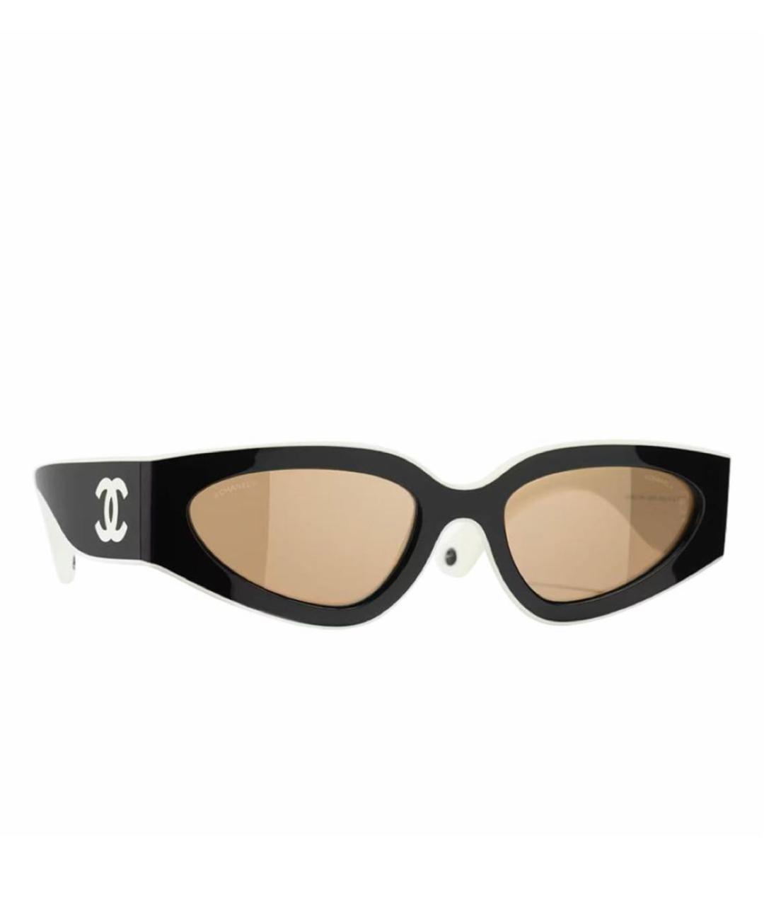 CHANEL Черные пластиковые солнцезащитные очки, фото 1