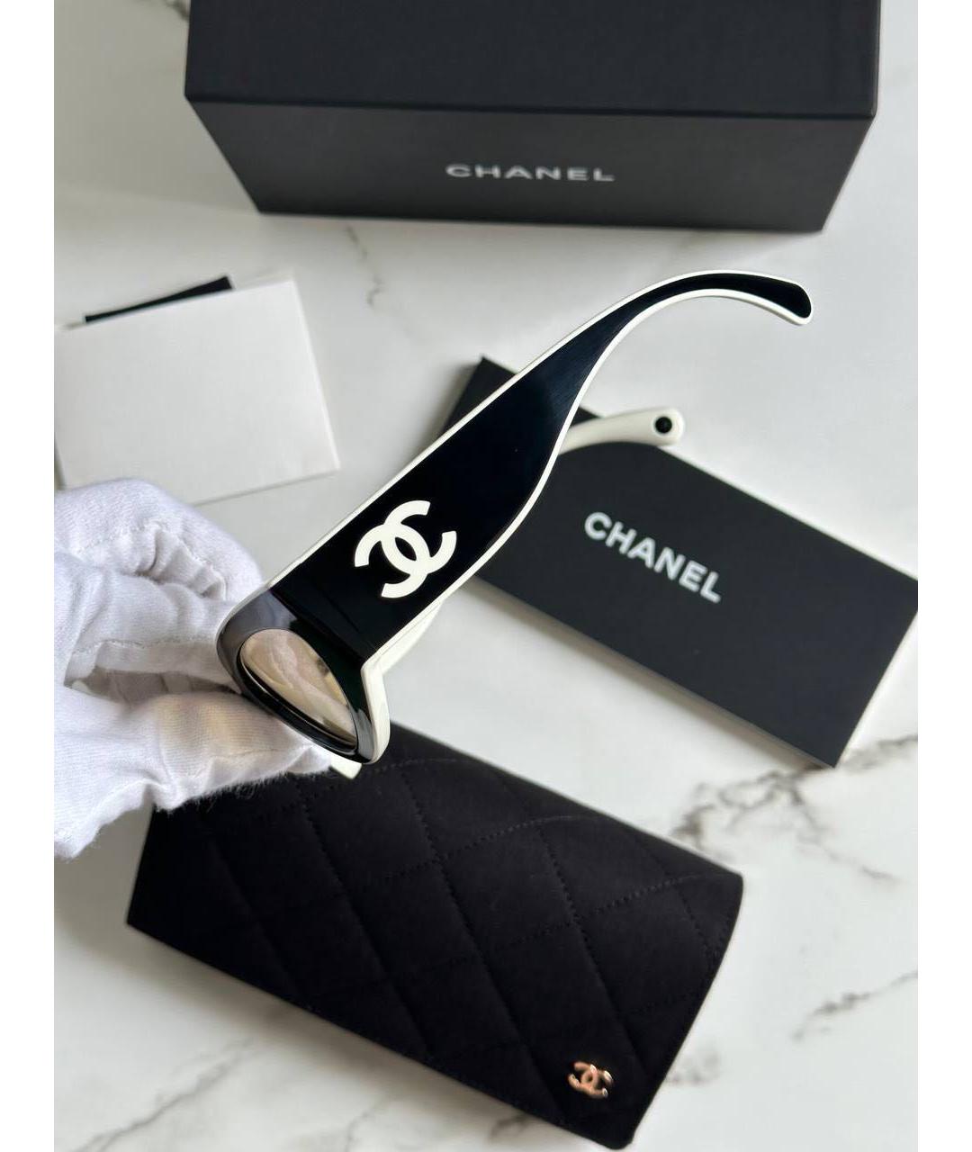CHANEL Черные пластиковые солнцезащитные очки, фото 3