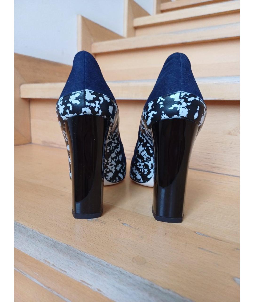 POLLINI Темно-синие нубуковые ботильоны, фото 6